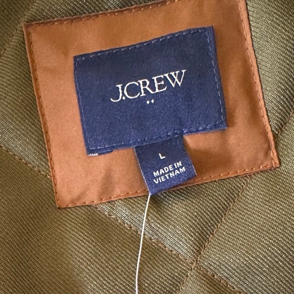 J.Crew NWT SZ LGE Sussex Quilted Vest Mens Brown Diamond Quilt Full Zip Pockets - Picture 10 of 16
